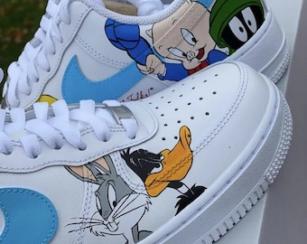Hand Painted Air Force 1 Sneakers: Custom Cartoon Anime Shoes