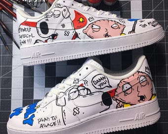 Hand Painted Family Guy Air Force 1 Sneakers