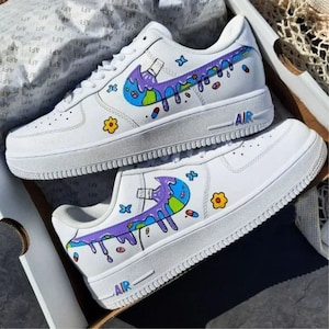 custom hand painted air force1.af1 juice world  cartoons street style anime wedding shoes trendy trainers high fashion sneakers schuh