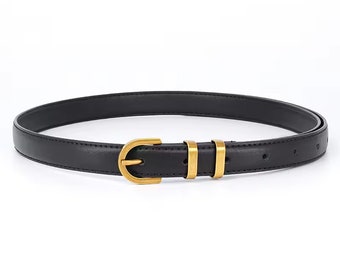 Classic style fashion thick leather belt for women