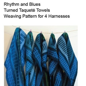 ' verarbeitetes 'rhythm and blues' Taqueté Handtücher Webmuster für 4 Geschirre