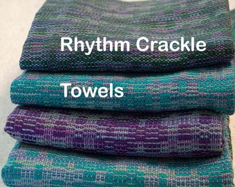 Rhythm Crackle Towels Weaving Pattern for 4-Harness Looms