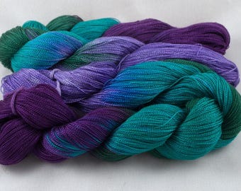 IRIS Handpainted Yarn: Tencel, Rayon, Chenille Skein, Custom Colors