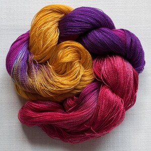 ZINNIA Custom Handpainted Yarns 8/2 Tencel, 8/2 Rayon, 12/2 Rayon, Rayon Chenille