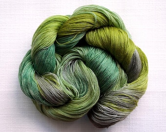 Ferns Handpainted Yarn: Tencel, Rayon, or Chenille, 4oz Skein, Custom Colors