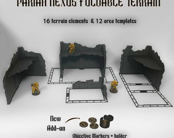 Terreno da tavolo pieghevole GW / Terreno compatibile con Pariah Nexus / Scenario da wargame compatibile con WH40K / The Custom Bit