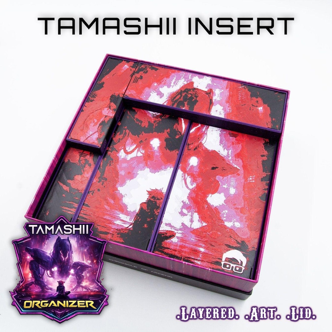 Tamashii Insert Organizer With Layered Art Lid Sleeved Cards Etsy