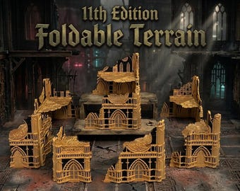 Terreno plegable de Warhammer 11.ª edición / Ruinas de WH40k 11.ª edición