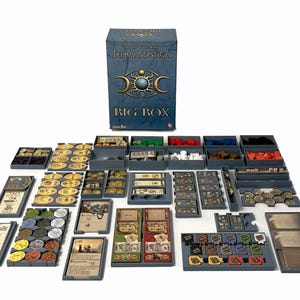 Terra Mystica Big Box-Einsatz | Basis + Erweiterungen + Solo Automa Einsatz | Feuer und Eis + Händler der Meere | Karten mit Ärmeln passen