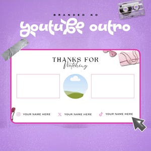 Editable Youtube Intro and Outro Template | Canva Branding Kit - Etsy