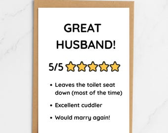 Funny Personalized Greeting Card, Custom Birthday Card, Card for Her, Card for Him, Funny Review Style Card, Printable Greeting Card