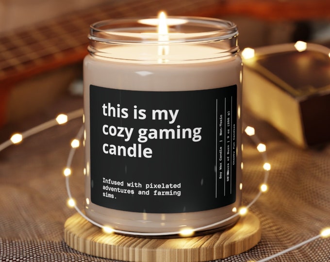 Cozy Gamer Accessories Candle for Cozy Gamers People Who Love Cozy Gaming Funny Candle Novelty Candle Gift
