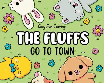 Cute and Cozy Animals Coloring Book - 30 Pages Printable PDF - Bold Easy Pages - For Adults, Teens, Kids - Printable Coloring Book