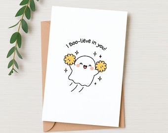 Printable Card, Cute Ghost Card, Boo Pun Card, Halloween Card, Encouragement Card, Just Because Card, Cheer Up Card, Kawaii Ghost