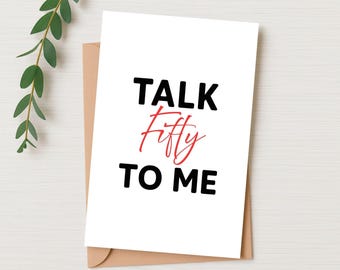 50th Birthday Card, Funny Printable Card, 50 Bday Card, 50 Years Birthday Card, 50 Birthday Card, Instant Download