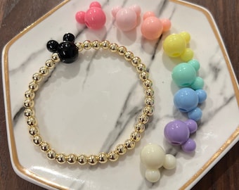 Gold Mickey Mouse Bracelet | 14k Gold | Disney | Disney World Bracelet | Disneyland Bracelet