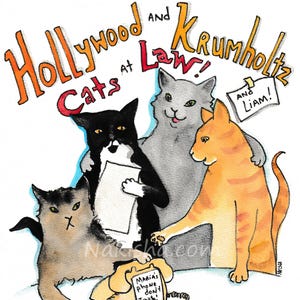 NEW- Hollywood and Krumholtz, Cats at Law - Short Comic Zine, Cute Cat Art, Handmade Comic Booklet, Unique Cat Lover Gift, Signed & Numbered