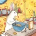 Fine Art Rabbit Print in the Kitchen - Etsy