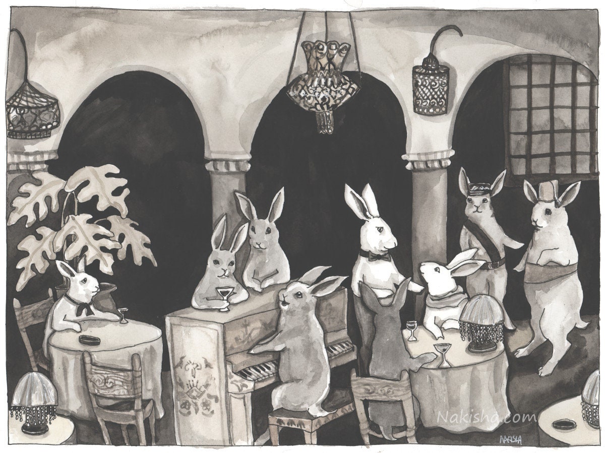 fancy rabbit  ハンドメイドパステル画　絵画アート原画 fancy rabbit ハンドメイドパステル画絵画アート原画
