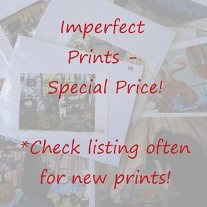 Imperfect Prints - Special Price - Bunny Rabbit Art, Cute Animal Prints, Discount Prices, Seconds, Wall Art Prints, Signed Art, Colorful