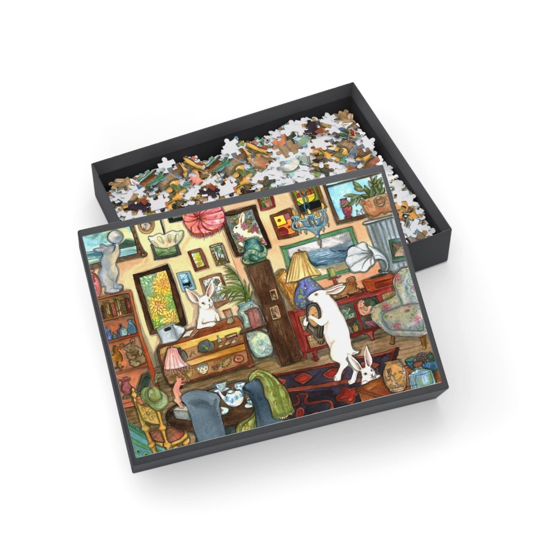 Shop Puzzle Rabbit Bunny and Antiques Puzzle (252, 500 or 1000-piece)- Detailed and ...