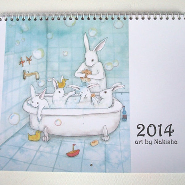 2014-Wandkalender - neue Rabbit-Gemälde von Nakisha