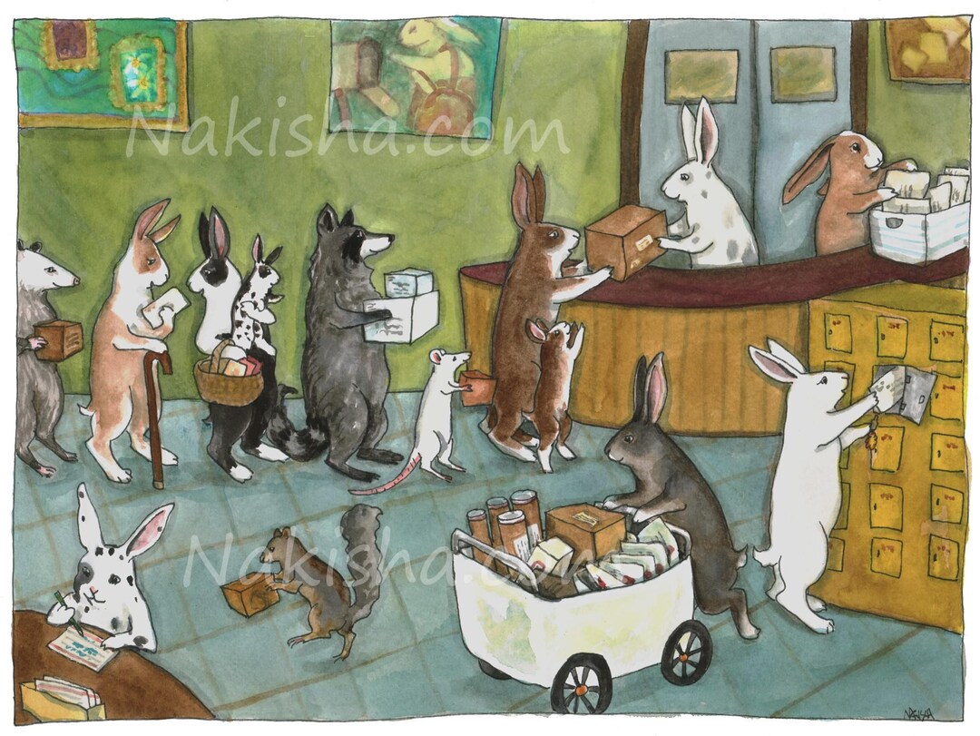 Post Office -signed Fine Art Print From Original Watercolor Painting ...