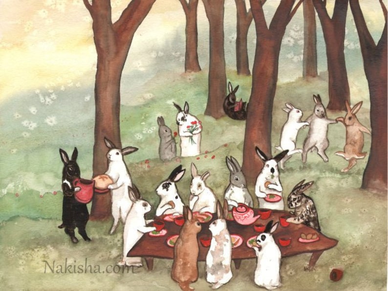 The Reunion Fine Art Rabbit Print image 1