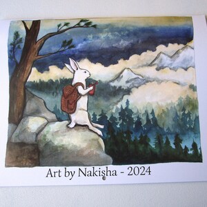 2024 Bunny Art Wall Calendar - All New Paintings by Nakisha