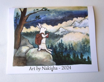 2024 Bunny Art Wall Calendar - All New Paintings by Nakisha