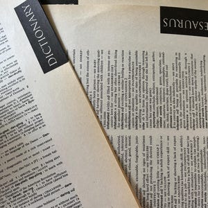Vintage Dictionary and Thesaurus Pages for Junk Journaling | 30 Sheets of Creative Ephemera Upcycled Paper