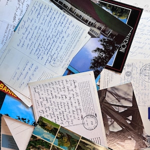 POSTCARDS Vintage Written Mystery Antique Mail from around the World - Found letters - Random POSTCARDS - Lost Notes from World set of 5
