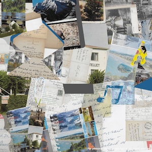 Postales VINTAGE, Diario basura efímero, Descarga INSTANTE, Páginas de postales antiguas, Impresión bajo demanda, Envío en EE. UU.