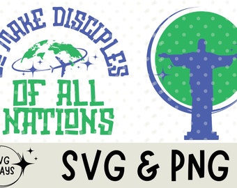 Make Disciples svg, Vintage Christian Sublimation, Retro Matthew Shirt PNG, Jesus Faith Shirt Design, Trendy Christian Cricut Files