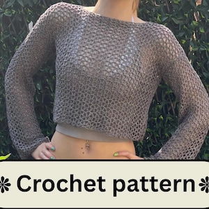 CROCHET PATTERN, V-stitch Sweater, -Digital Download PDF Pattern