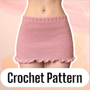 CROCHET PATTERN, Ruffle Skirt, -Digital Download PDF Pattern