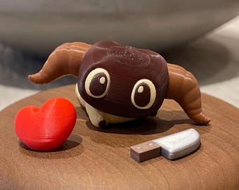 FFXIV Splooting Mini Yan Mount headphone accessory, Unique XIV merch art toy, Artist made FF14 3D minion sculpture, Dawntrail Tank meme gift
