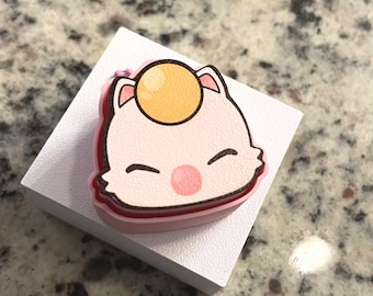 FFXIV Moogle Fidget Clicker, Cute FF14 3D printed Final Fantasy mog keychain, cozy gamer decor, itabag trinket accessory