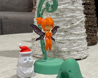FFXIV Feo Ul Christmas Ornament /Art Toy, Interactive fairy king figurine, Fan made FF14 merch, Deep Dungeon Pilgrim’s Traverse Gift