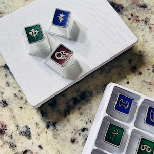 FFXIV Keycaps featuring DoW/DoM + DoL/DoL jobs, RGB light gaming keyboard customization for function key row, cherry key oem profile 1U R4