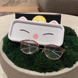 Porta occhiali da vista Moogle FFXIV, grazioso vassoio portaoggetti Moogle Final Fantasy FF14 stampato in 3D, comodi accessori e decorazioni per giocatori