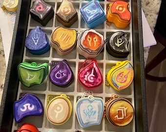FFXIV Job Stone Fidget Clicker Keychain