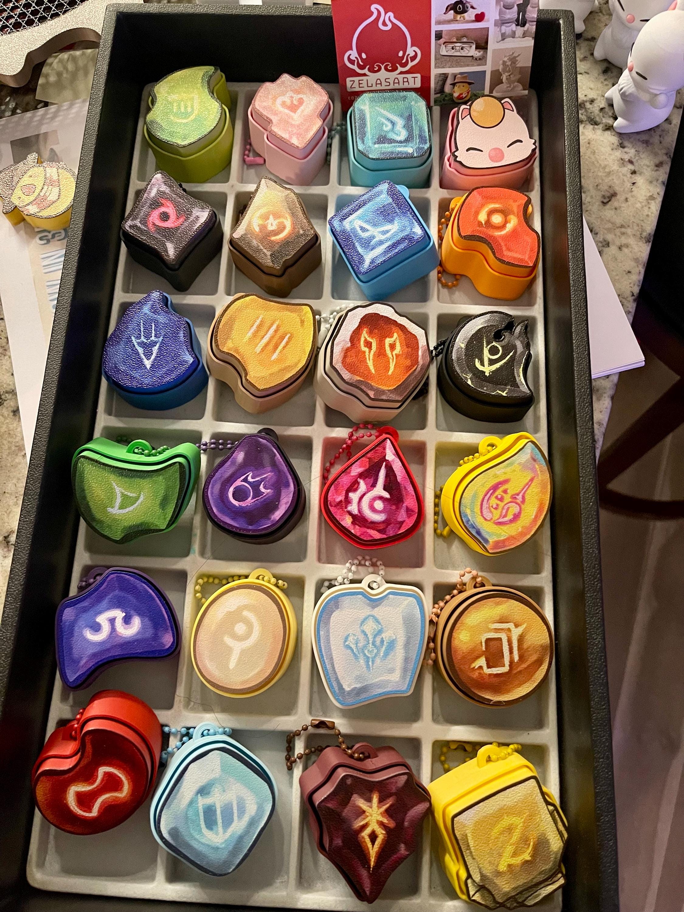 FFXIV Job Stone Fidget Clicker Keychain