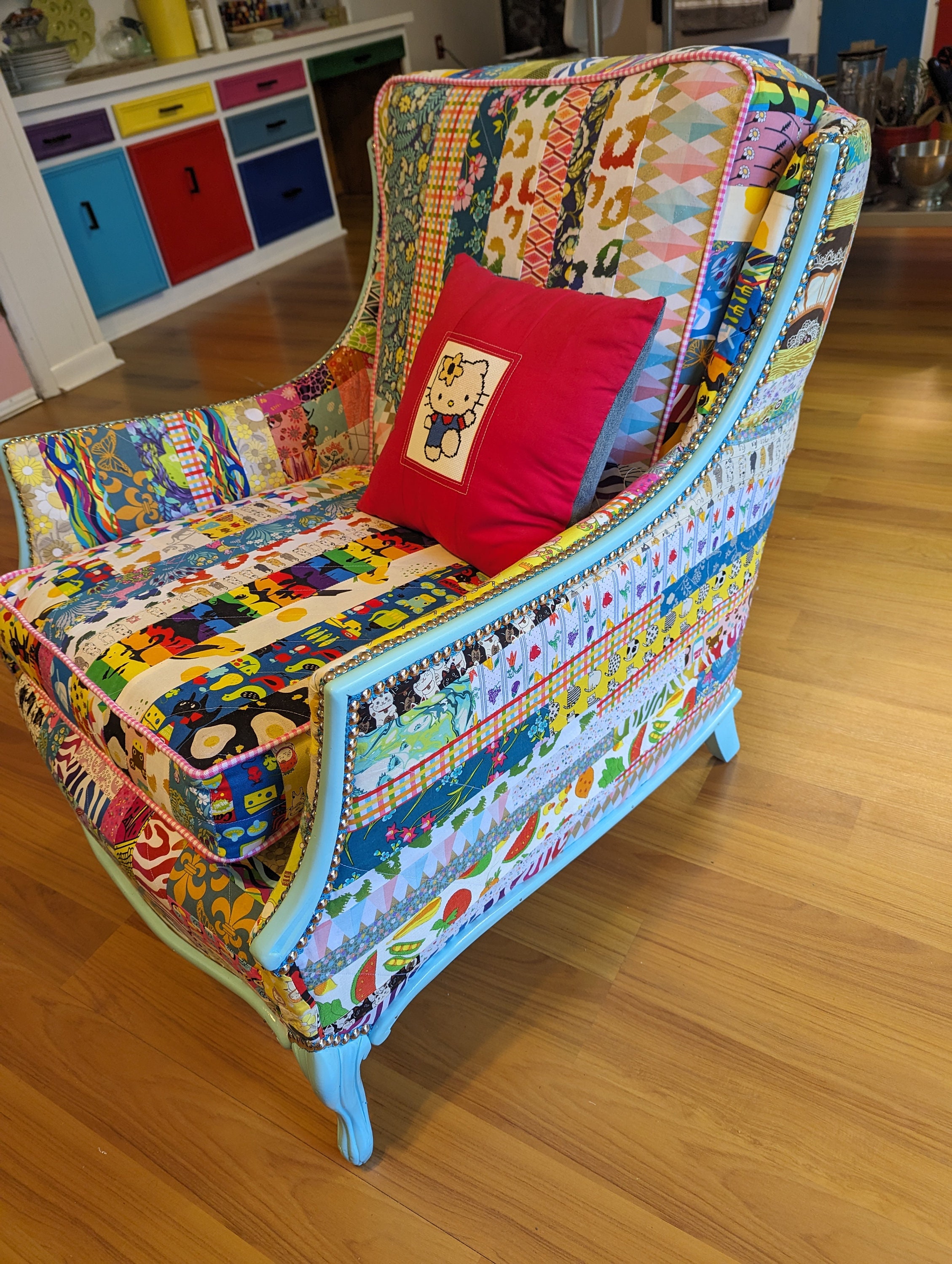 Bright patchwork chairs sale