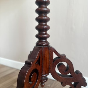 Victorian Mahogany Barley Twist Pedestal Wine Table