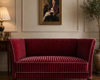 Dänisches Mohair Sofa im Henningsen Stil, Dänemark, circa 1960er Jahre