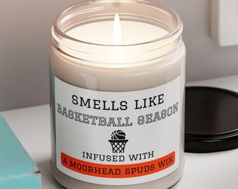 Moorhead High School Spuds Scented Soy Candle, 9oz, MHS Basketball, Minnesota, Spud Boys