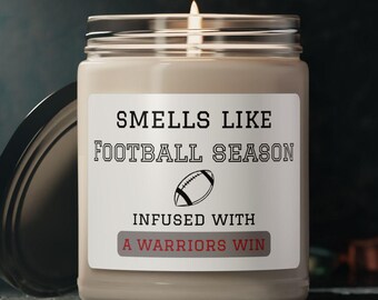 Thompson Warriors Scented Soy Candle: High School Football Spirit