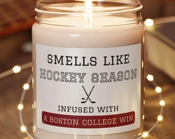 Boston College Eagles Soy Candle: BC Hockey Fan Gift, Gift for Boston Hockey Fan