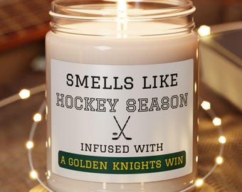 Clarkson Golden Knights Scented Soy Candle, 9oz, New York Hockey, Clarkson University, Graduation Gift